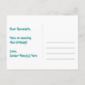 41e verjaardag: leuk sterrenpatroon, regenboog 41, briefkaart (Achterkant)