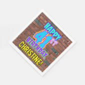 41e verjaardag ~ Leuk, Urban Graffiti geïnspireerd Servet (Hoek)