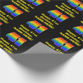 41e verjaardag: Leuke, kleurrijke regenboog geïnsp Cadeaupapier (Hoek)