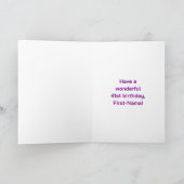 41e verjaardag: Leuke regenboog #, aangepaste naam Kaart (Binnen)