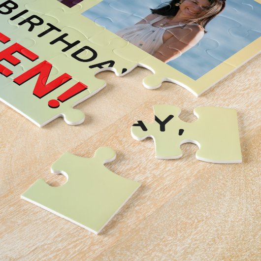 41e verjaardag: Leuke regenboog #, aangepaste naam Legpuzzel (Zijkant)