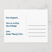 41e verjaardag – Leuke vuurwerkpatroon + Regenboog Briefkaart (Achterkant)