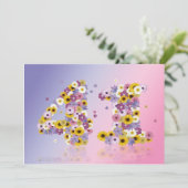 41e verjaardag, met bloembollen letters kaart (Staand voorkant)