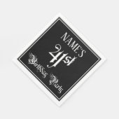 41e verjaardag Partij — Fancy Manuscript + de Naam Servet (Hoek)