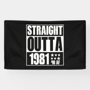 41e verjaardag Rechtstreeks vanaf 1981 41 AF-cadea Spandoek