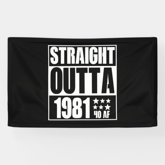 41e verjaardag Rechtstreeks vanaf 1981 41 AF-cadea Spandoek (Horizontaal)