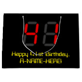 41e verjaardag: Red Digital Clock Style "41" + naa Groot Cadeauzakje (Voorkant)