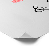 41e Verjaardag Roze Rose Goud Glitter Sparkle Cool Poster (Hoek)