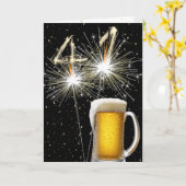 41e Verjaardag Sparklers met Beer Mok Kaart (Gele Bloem)
