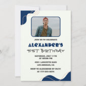 41e verjaardag uitnodigingen Mannen Navy Eenvoudig (Voorkant)