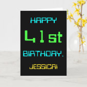 41e verjaardag van het thema Fun Digital Computing Kaart (Gele Bloem)