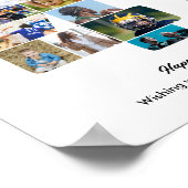41e verjaardagsfeest Nummer 41 Fotocollage Poster (Hoek)