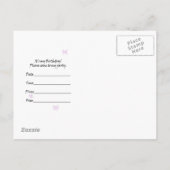 41e verjaardagsfeestje Vlinder en Daisy Uitnodiging Briefkaart (Achterkant)