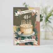 41e verjaardagskaarten kaart (Staand voorkant)