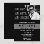 41e verjaardagsuitnodiging Black The Man The Legen Kaart (Voorkant / Achterkant)