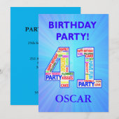 41st de Uitnodiging van de Partij van de Geboorted (Voorkant / Achterkant)