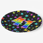 41ste evenement: Bold, Fun, Kleurrijke Regenboog 4 Papieren Bordje (Gekanteld)