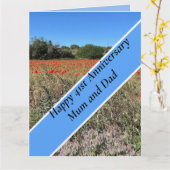 41ste Jubileum voor bruiloft Kaart (Gele Bloem)