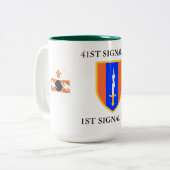 41STE SIGNAAL BATTALION 1STE SIGNAAL BRIGADE TWEEKLEURIGE KOFFIEMOK (Voorkant links)