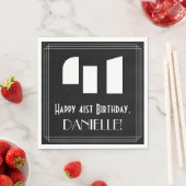 41ste verjaardag: Art Deco Geïnspireerde look "41" Servet (Insitu)