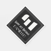 41ste verjaardag: Art Deco Geïnspireerde look "41" Servet (Hoek)