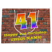 41ste verjaardag: Fun, door graffiti geïnspireerde Groot Cadeauzakje (Voorkant)