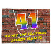 41ste verjaardag: Fun, door graffiti geïnspireerde Groot Cadeauzakje (Achterkant)