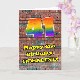 41ste verjaardag: Fun Graffiti-geïnspireerde regen Kaart