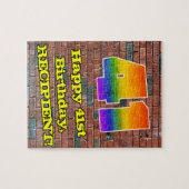 41ste verjaardag: Fun Graffiti-geïnspireerde regen Legpuzzel (Horizontaal)