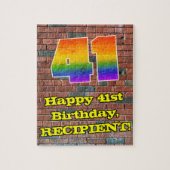41ste verjaardag: Fun Graffiti-geïnspireerde regen Legpuzzel (Verticaal)