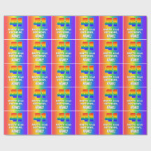 41ste verjaardag: kleurrijk, vun regenboogpatroon 