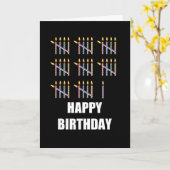 41ste verjaardag met kaarsen kaart (Gele Bloem)