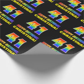 41ste verjaardag: Vet, Vun, Eenvoudig, Regenboog 4 Cadeaupapier (Hoek)