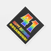 41ste verjaardag: Vet, Vun, Eenvoudig, Regenboog 4 Servet (Hoek)