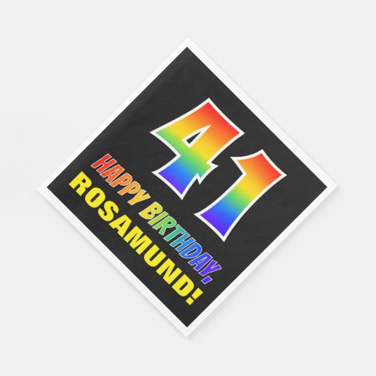 41ste verjaardag: Vet, Vun, Eenvoudig, Regenboog 4 Servet (Hoek)