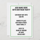 420 Dog Years 60th Birthday Party Invite Kaart (Achterkant)