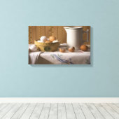 4211 Eieren en pitcher stilstaand Canvas Afdruk (Insitu (Houten vloer))