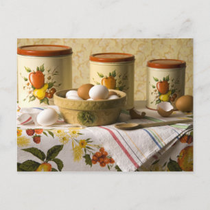 4237 Eieren in Crockery Bowl-stilstand Briefkaart