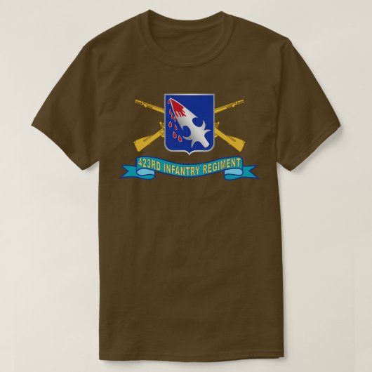 423e Infanterieregiment DUI w BR Ribbon X T-shirt (Design voorkant)