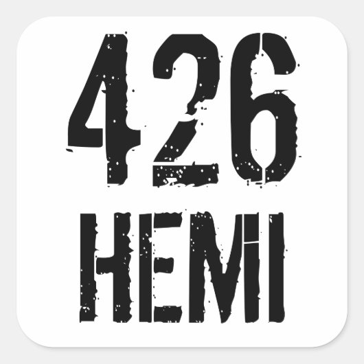 426 HEMI VIERKANTE STICKER (Voorkant)