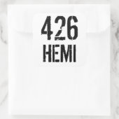 426 HEMI VIERKANTE STICKER (Tas)