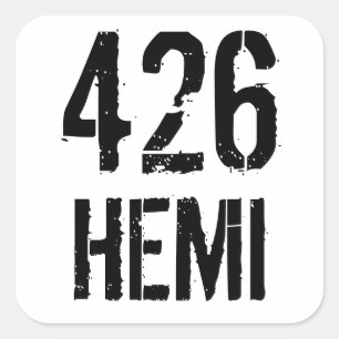 426 HEMI VIERKANTE STICKER