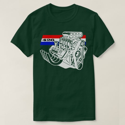 426 V8-motor met aanloop T-shirt (Design voorkant)