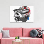 427 Chevy Big Block-motor Canvas Afdruk (Insitu (Woonkamer))