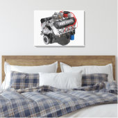 427 Chevy Big Block-motor Canvas Afdruk (Insitu (Slaapkamer))