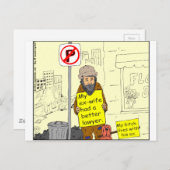 427 ex vrouw betere advocaat Cartoon Briefkaart (Voorkant / Achterkant)