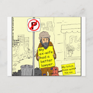 427 ex vrouw betere advocaat Cartoon Briefkaart