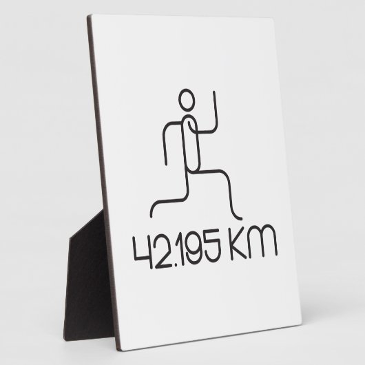 42,195 km marathonafstand fotoplaat (Zijkant)