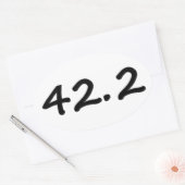 42.2k Marathon Ovaal Running stickers (4)per vel (Envelop)