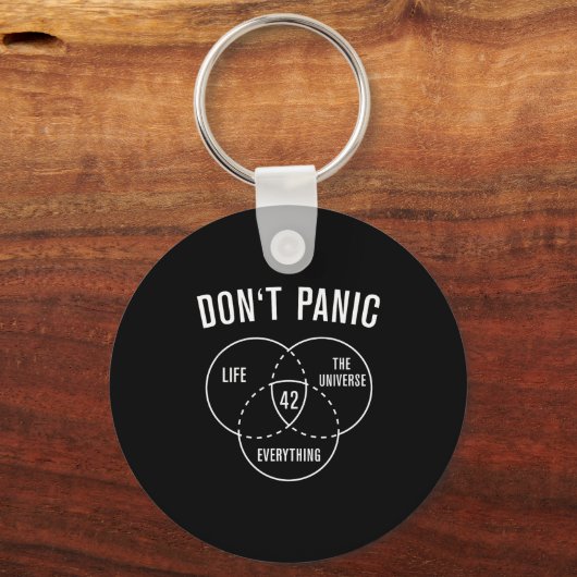 42 Answer To Life Universe And Everything Don't Pa Sleutelhanger (Voorkant)